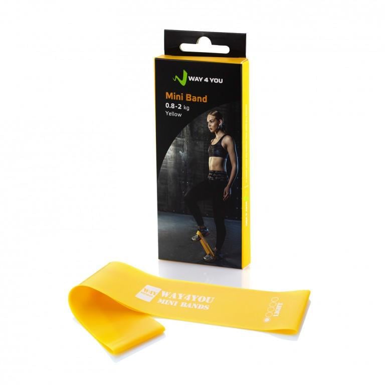 Резинка Way4You Mini Band 0,8-2 кг Желтый (w40011)