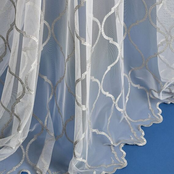 Тюль сетка IDEIA Great V-GRI 3,0 м c вышивкой Серый (2200004203287)