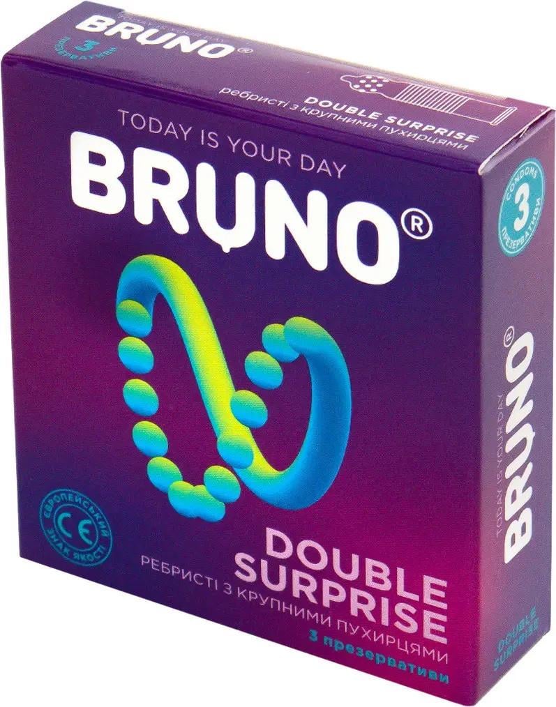 Презервативы Bruno №3 Double Surprise с точками и ребрами 3 шт. (000004966)