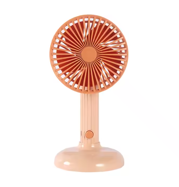 Вентилятор с подставкой ручной вентилятор Fan с 3 режимами аккумулятора от Micro USB Розовый (FY061)