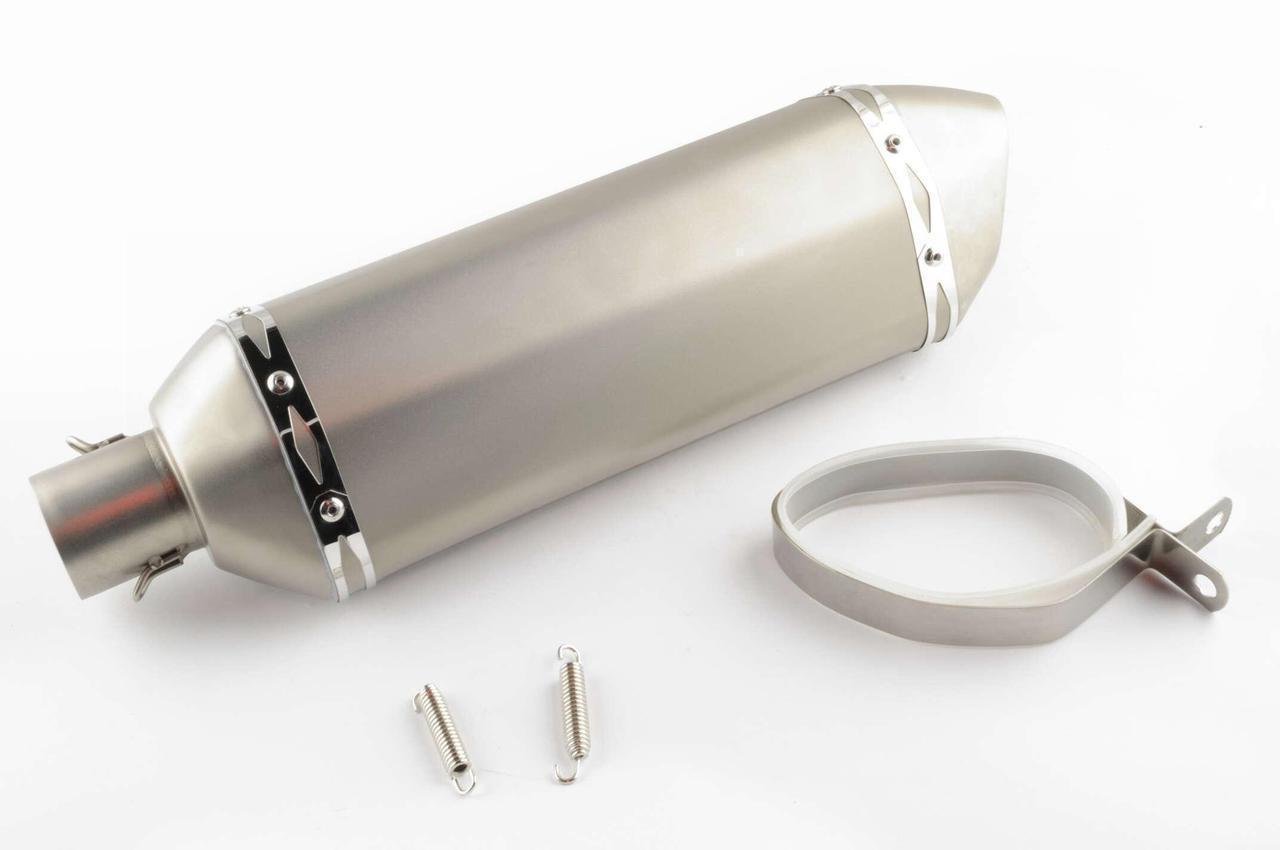 Глушитель тюнинг mod:5 Три-овал 301х105 мм/крепление Ø 78 мм Серебристый прямоток (2177153813)