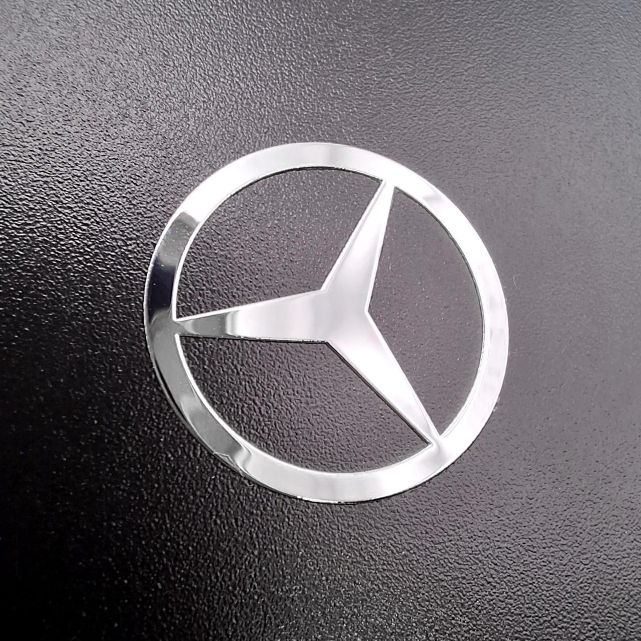Емблема Mercedes-Benz у салон авто 2х2 см Хром глянцевий (2957749386)