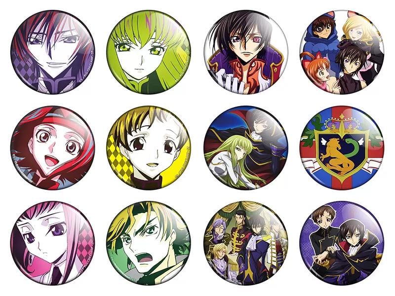 Набір значків Аніме Code Geass Lelouch of the Rebellion 12 шт. (NZN00298)