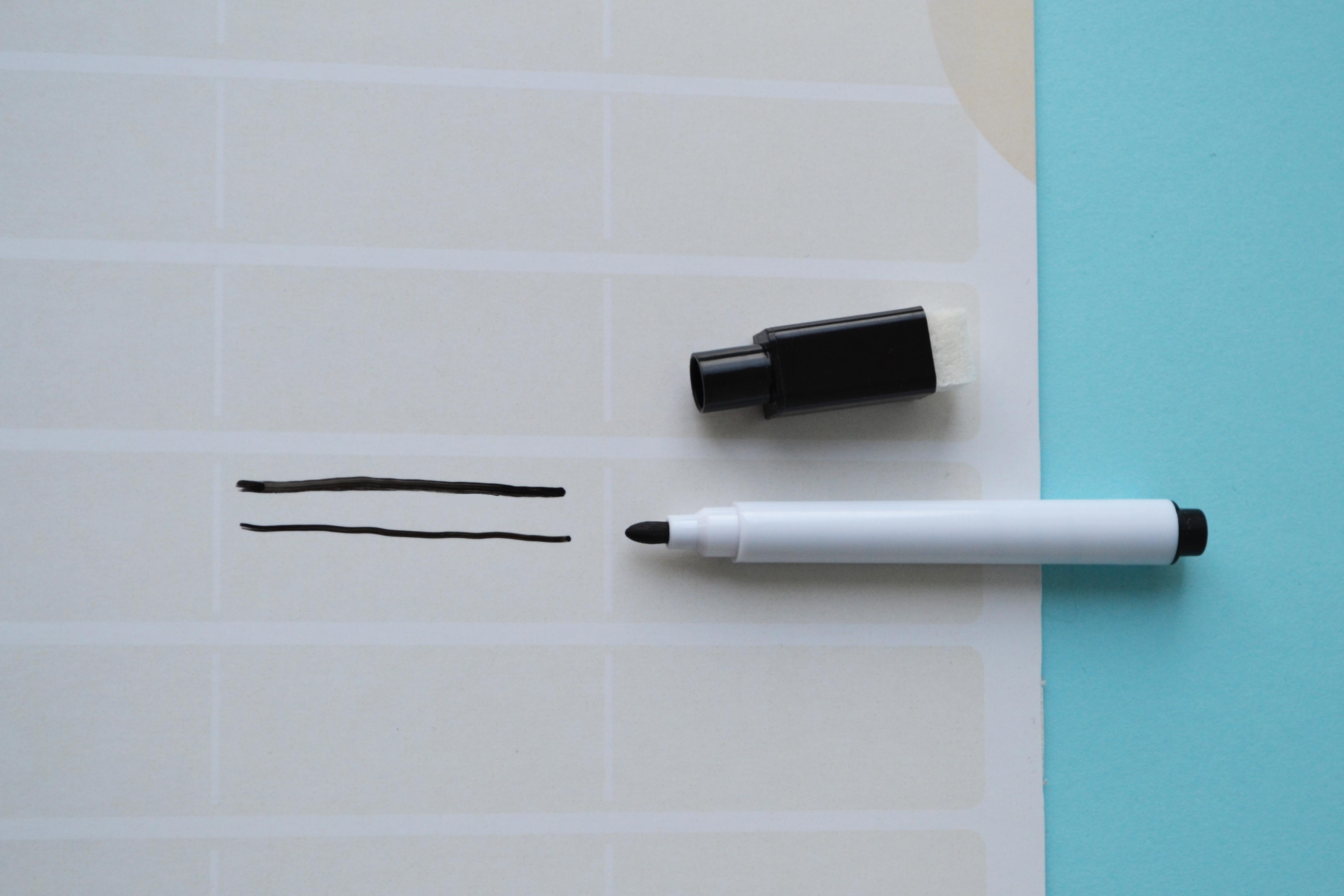 Маркер сухого стирання CLS 2-4 мм для дошки й планера на магніті з губкою Чорний (MG006)