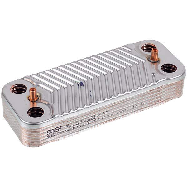 Теплообменник пластинчатый ГВС Swep 12 пластин для газового котла Ariston/Shaffoteaux 65104333 (00000063662) Теплообменник пластинчатый ГВС Swep 12 пластин для газового котла Ariston/Shaffoteaux 65104333 (00000063662)