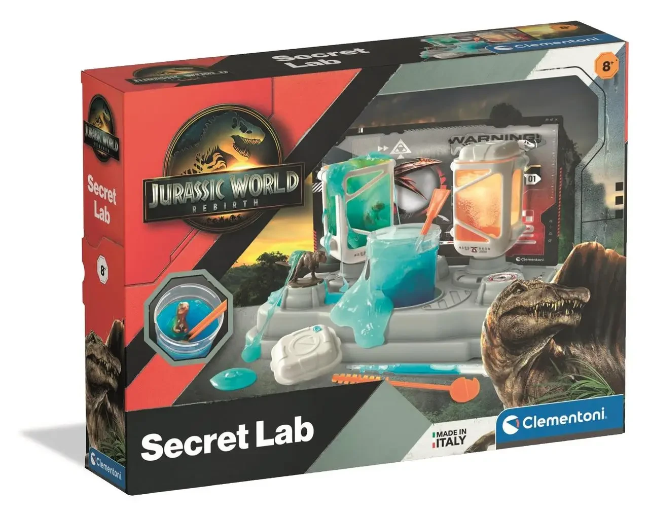 Набор научных исследований Лаборатория Динозавров Clementoni Jurassic World Geheimes Genetik Labor STEM от 8 лет (SKU-275)
