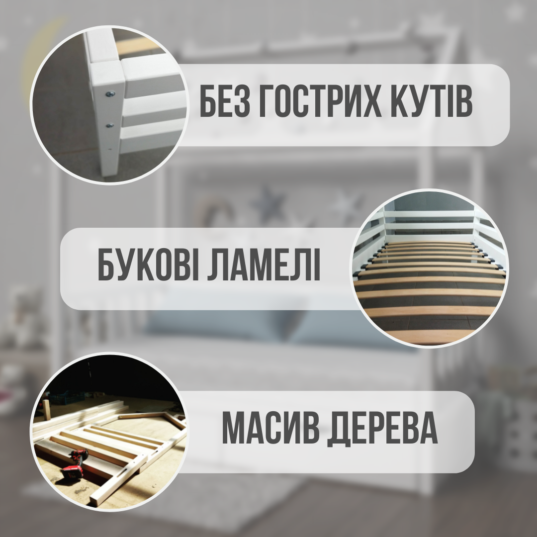 Детская кровать-домик RW Home с ящиками для белья из массива ольхи 160х80 см - фото 4 Детская кровать-домик RW Home с ящиками для белья из массива ольхи 160х80 см - фото 4