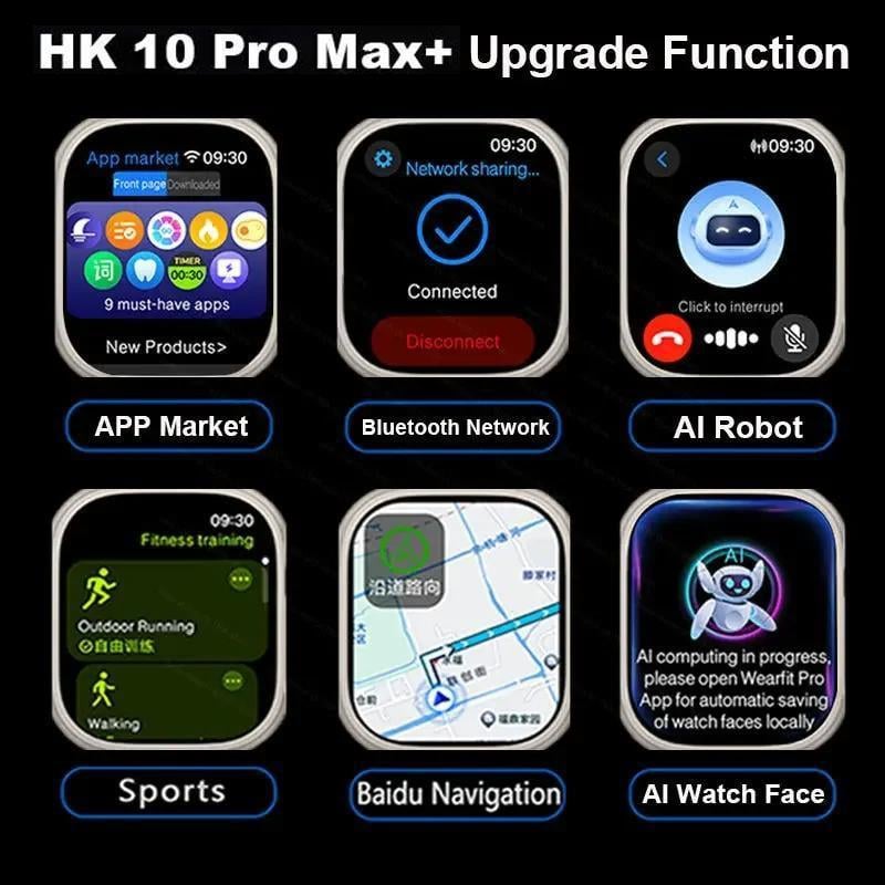 Смарт-годинник HK10 Pro Max AMOLED Bluetooth Білий (30644197) - фото 15 Смарт-годинник HK10 Pro Max AMOLED Bluetooth Білий (30644197) - фото 15