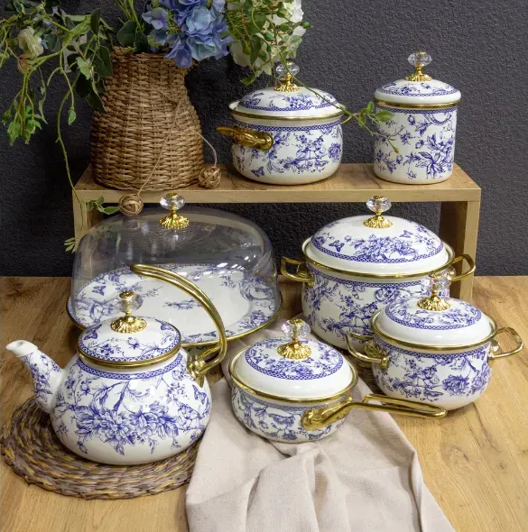 Каструля емальована BUTTERFLY Elmani з кришкою 3,8 л 20 см (763-028) - фото 12