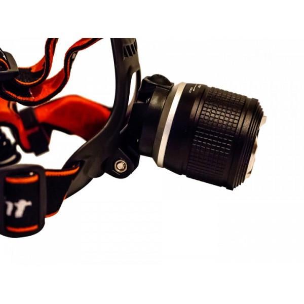 Фонарь налобный с линзой и зумом 2199 12V XPE на аккумуляторе (18650) - фото 3