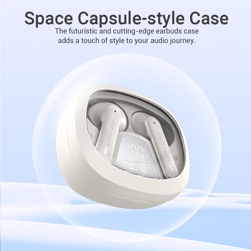 Навушники бездротові Vention Air A01 Bluetooth 5.3 TWS 24 год LED 10 мм AAC/SBC Hi-Fi водонепроникні IPX4 Чорний (NBMB0) - фото 4