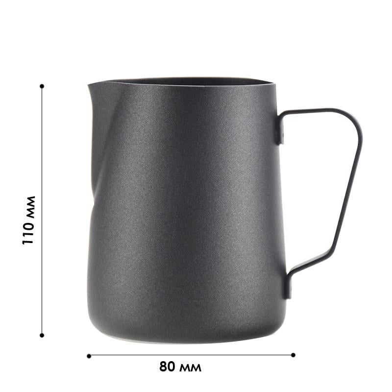 Молочник для кофе Ecocoffeetools LH3560B с тефлоновым покрытием 600 мл Black (2661448651) - фото 4