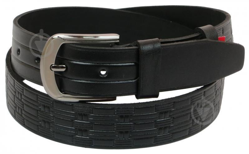 Кожаный ремень Skipper 110-130 x 3.8 см Черный (1093-38)