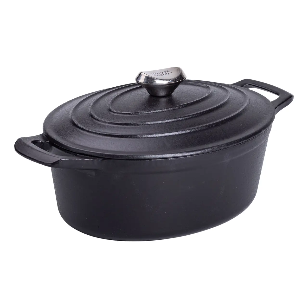 Гусятница чугунная HP-1-11-BLACK 3 л Ø 22 см с крышкой