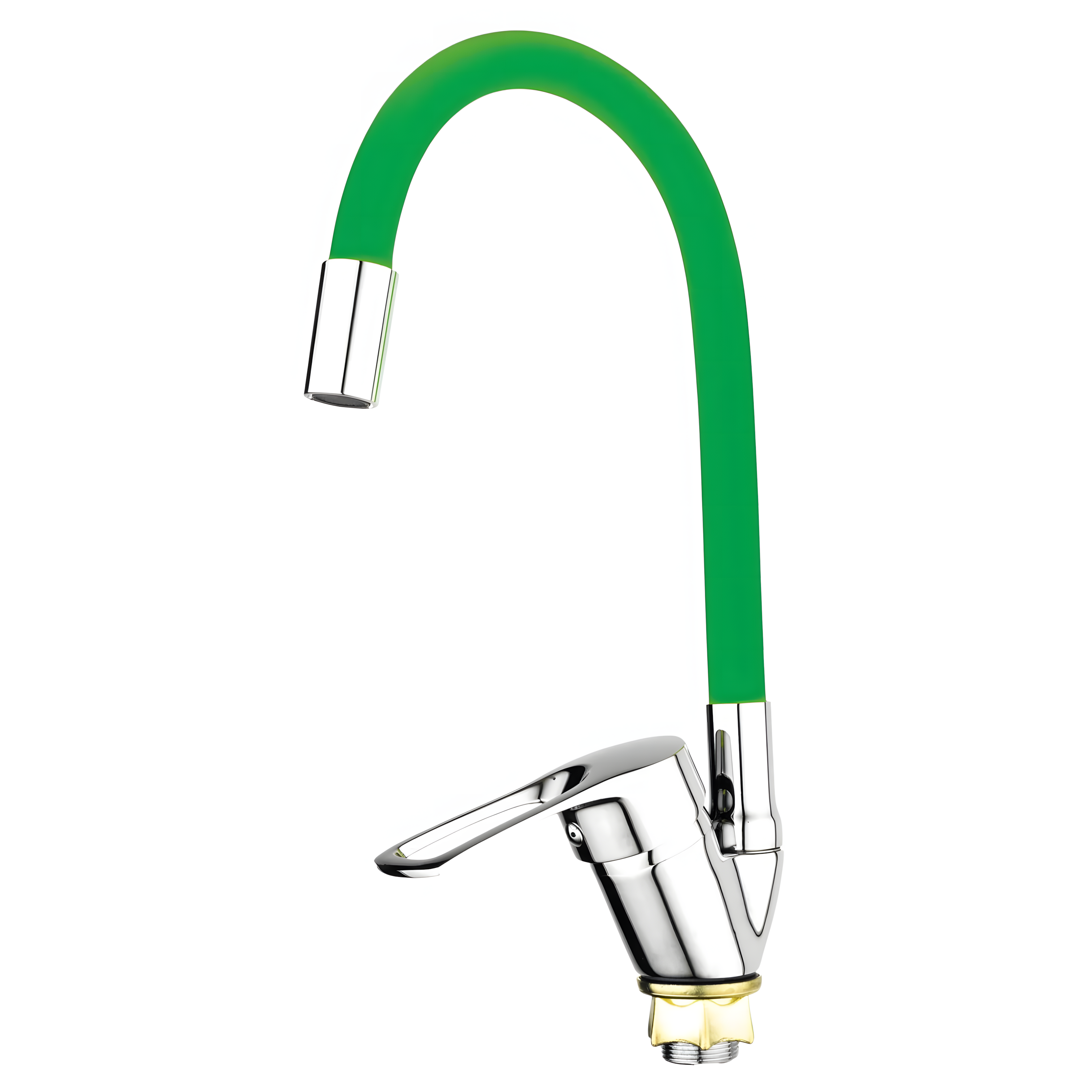 Кран кухонный с гибким изливом высокий однорычажный MIXXUS FANY-011 цинковый сплав Хром (b-MI6292)