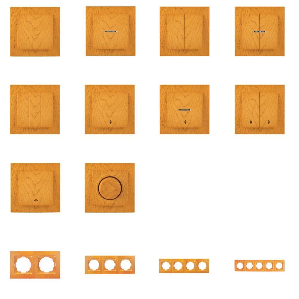 Вимикач триклавішний Nilson Touran Дуб (00000019532) - фото 4 Вимикач триклавішний Nilson Touran Дуб (00000019532) - фото 4