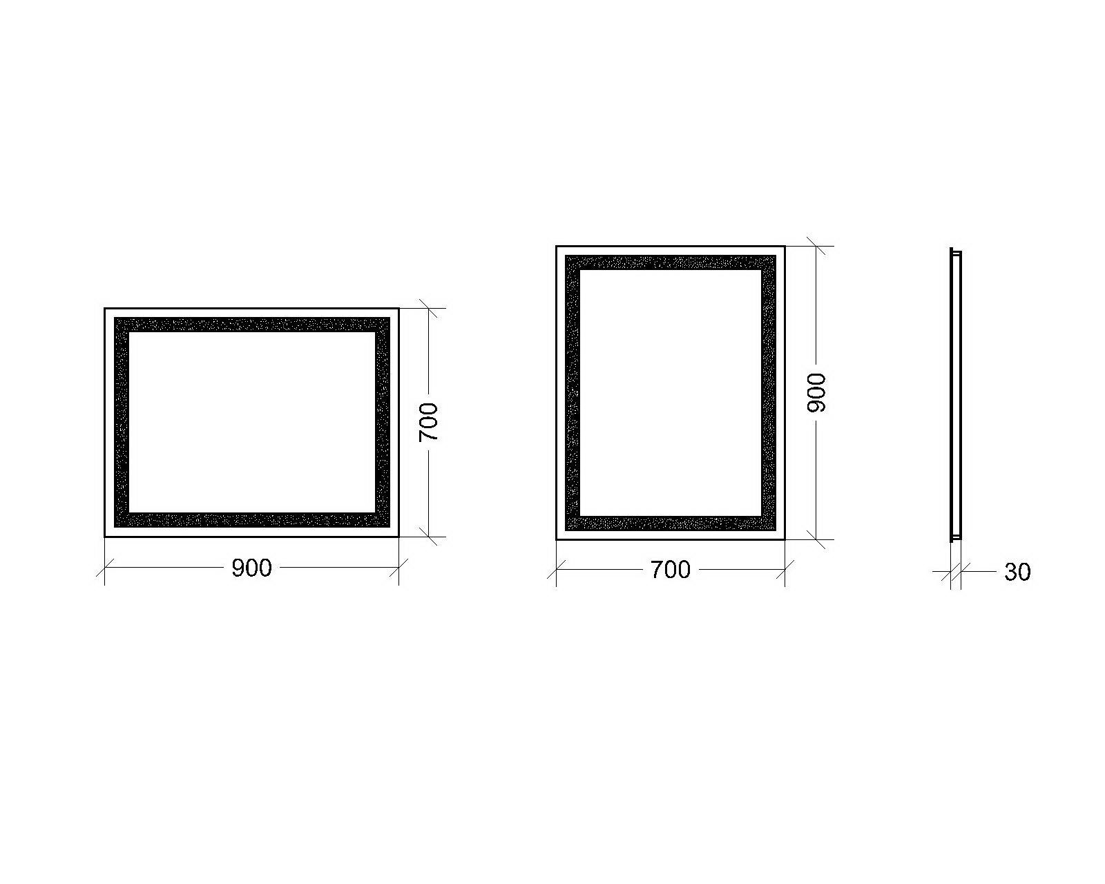 Дзеркало з LED підсвічуванням для ванної кімнати Фетто 900х700 мм (FETTO-900х700) - фото 3