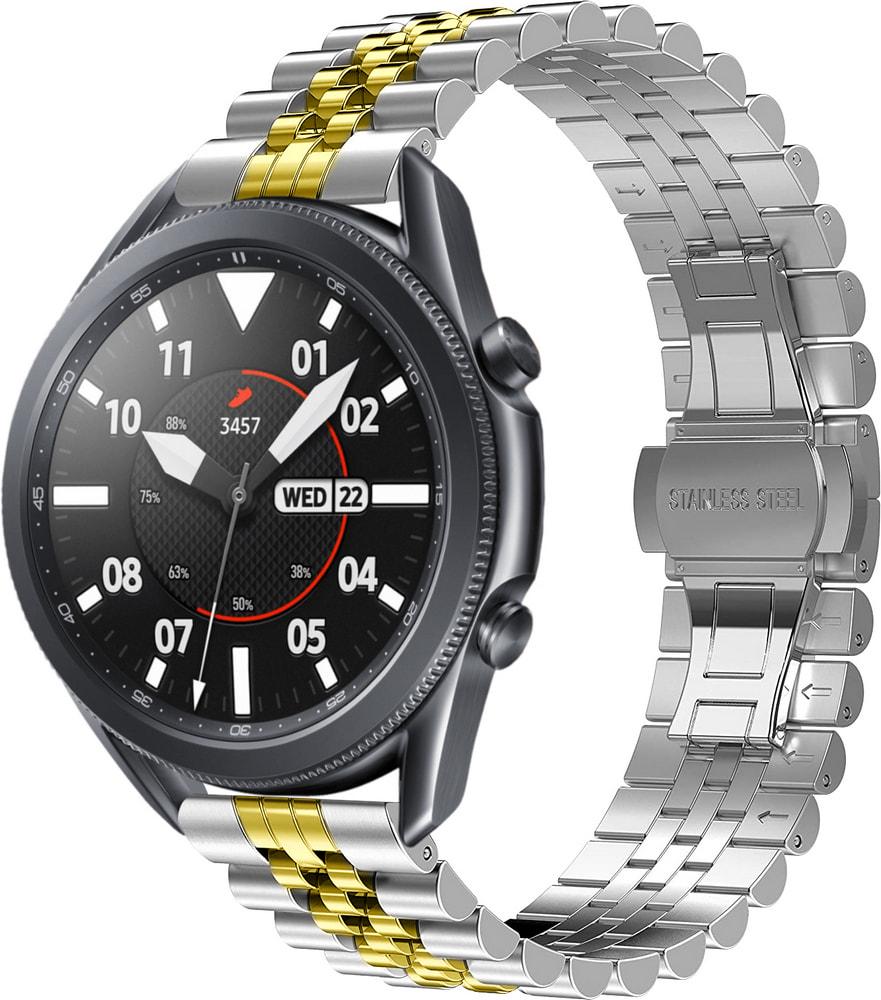 Браслет металлический Stech Line для Galaxy Watch 3 45mm Silver Gold (29138-67)
