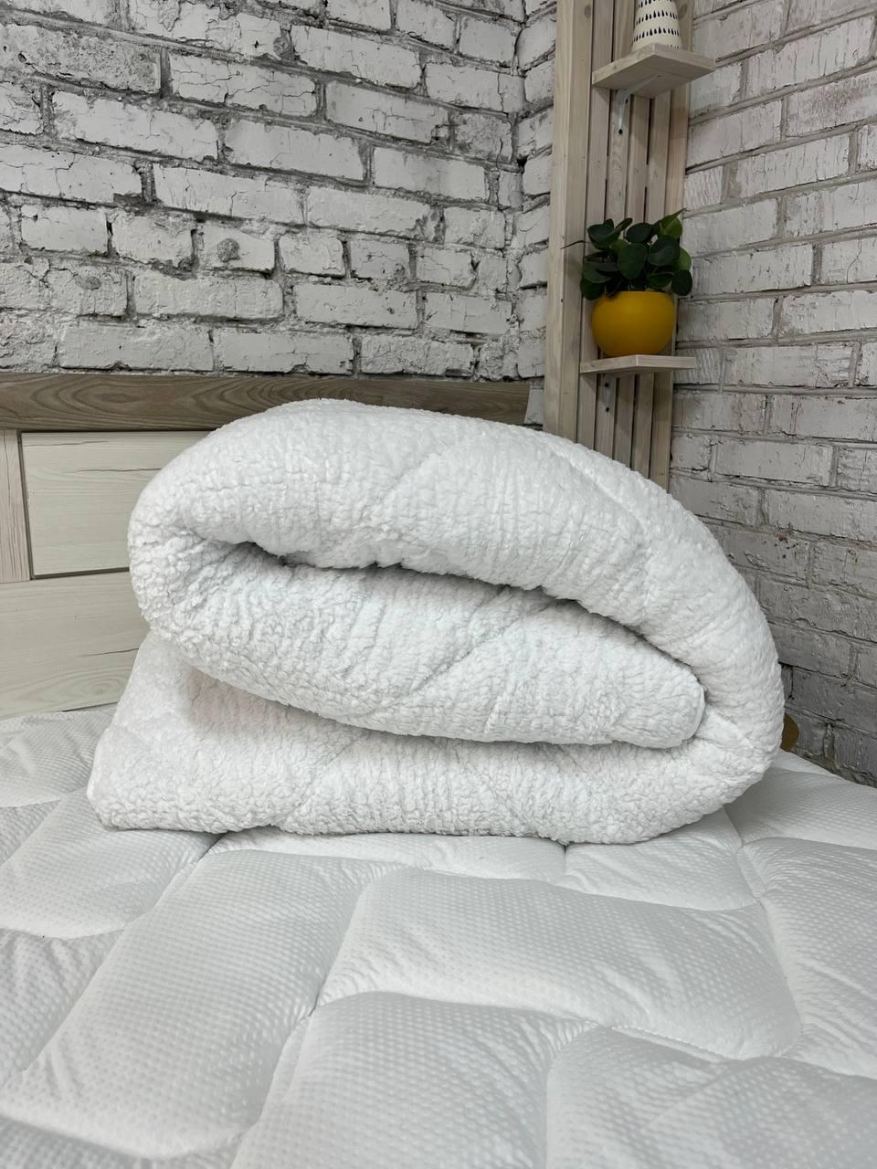 Одеяло меховое холлофайбер зимнее 155х210 см Белый (Д-Al-hutr-kovdra-001) - фото 5