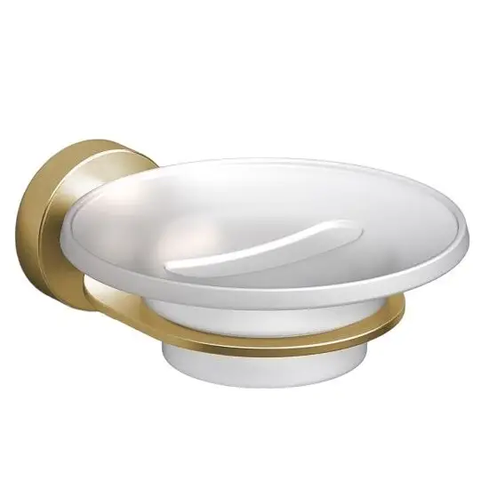 Мыльница настенная SONIA Tecnoproject округлая Золотой матовый (183425)