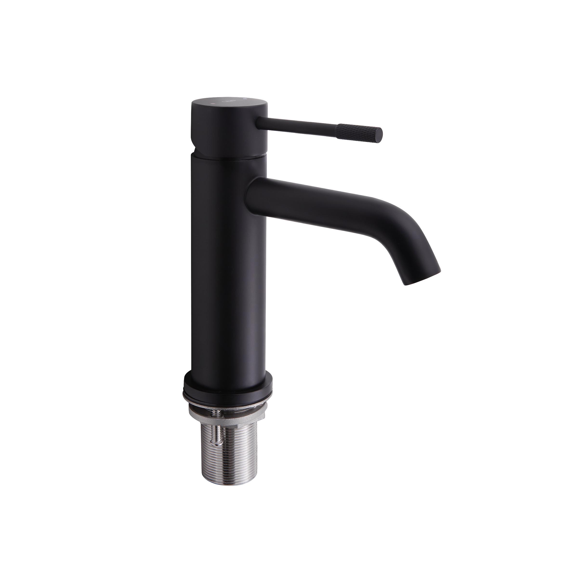 Змішувач для раковини Qtap Scorpio Gunmetal Black Matt (QTSCOR1050105B Black Matt)