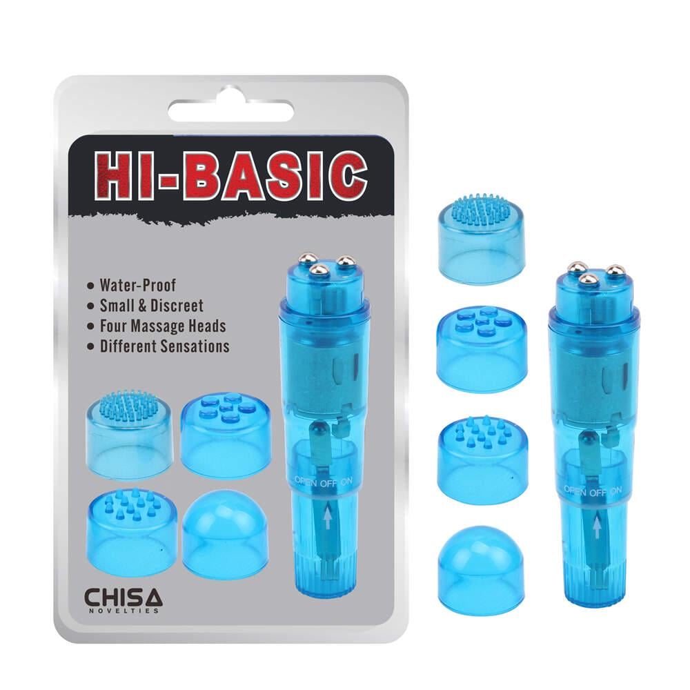Вибратор клиторальный Chisa Hi-Basic с насадками Голубой (38026307)