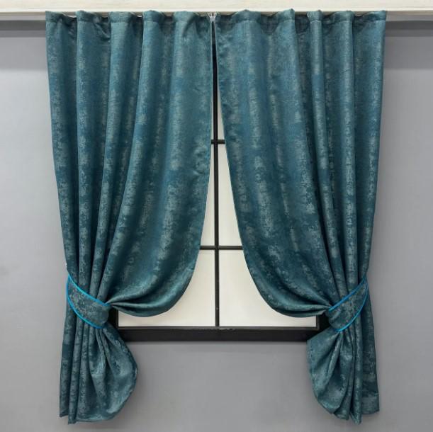 Комплект штор SULTAN YL жаккард 1,3х1,7 м 2 шт. Лазурный (1546ш 35-0347)