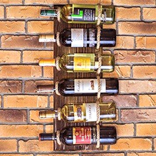 Полка для вина настенная из дерева Нагато 6 Корица (ПНК-602333)