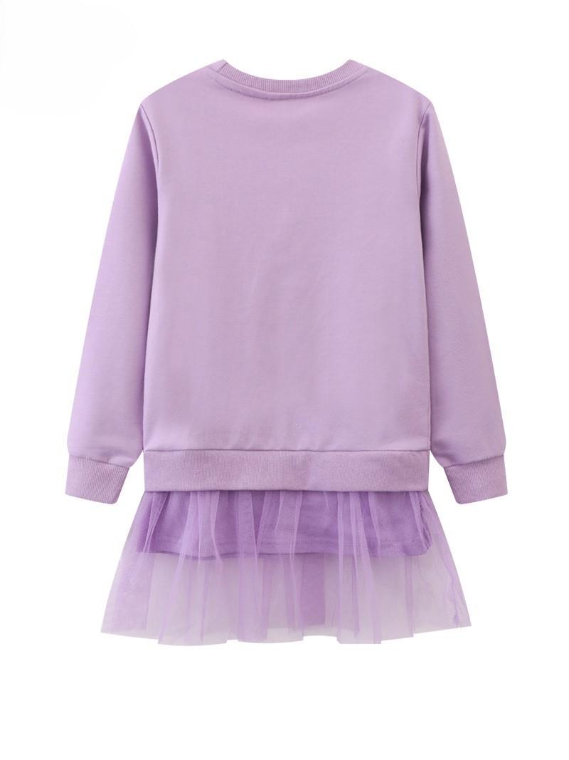 Платье детское со звездами 116 см Фиолетовый (23992144) - фото 2 Платье детское со звездами 116 см Фиолетовый (23992144) - фото 2