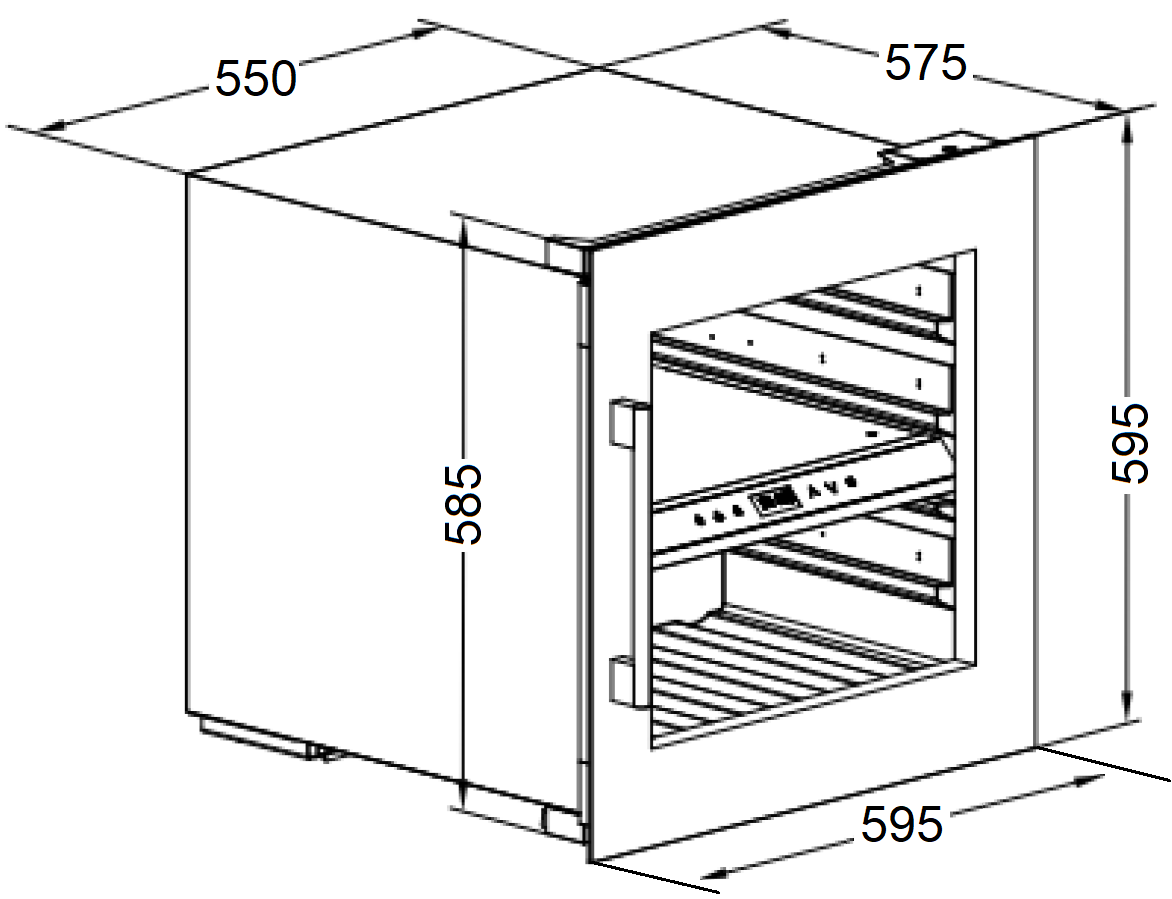 Винна шафа Fabiano FWC 596 Black (8171.409.1498) - фото 3 Винна шафа Fabiano FWC 596 Black (8171.409.1498) - фото 3