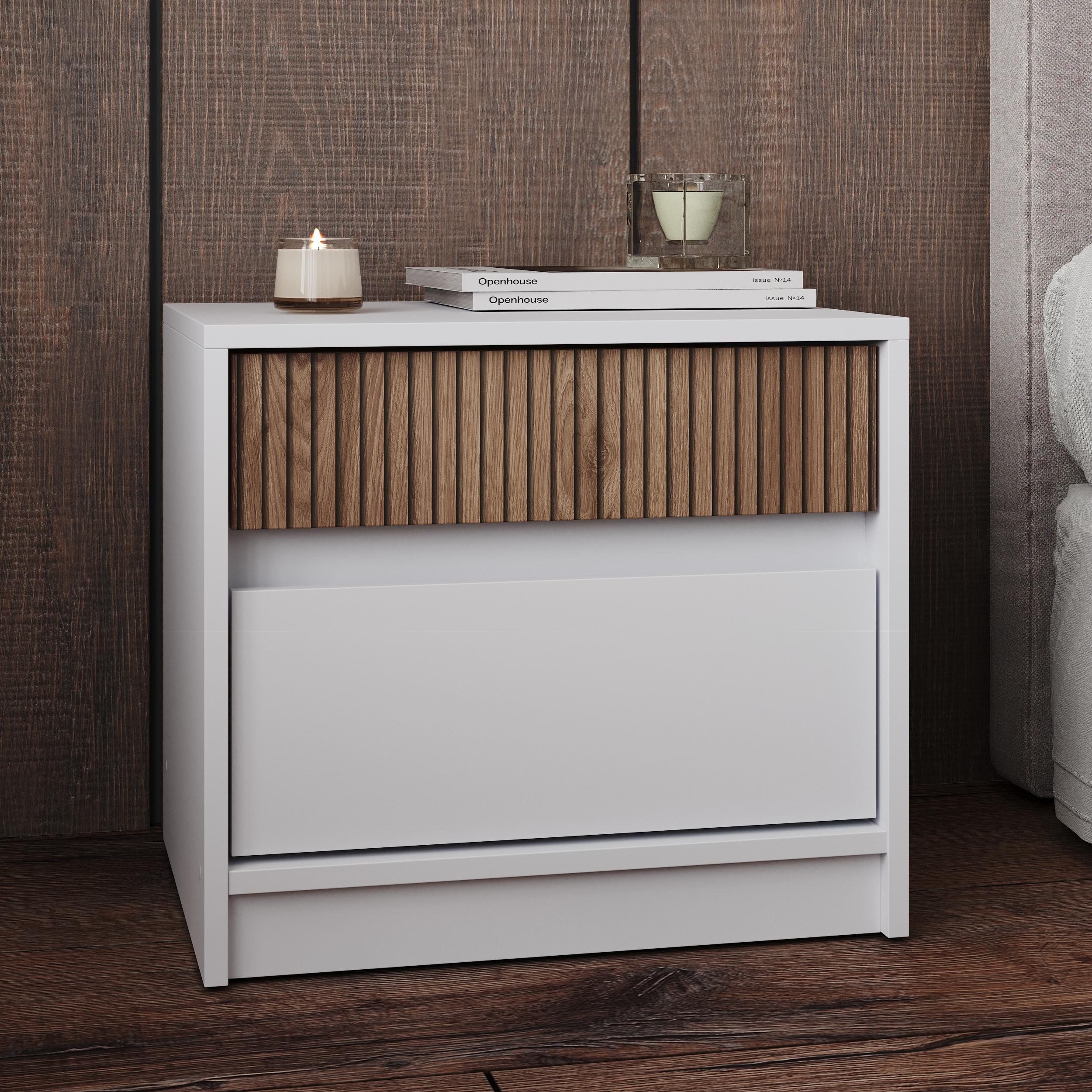 Тумба приліжкова Еверест Стайл-500 50,2х39х44,2 см Білий/Канелла (ЕВ20742,06) - фото 3