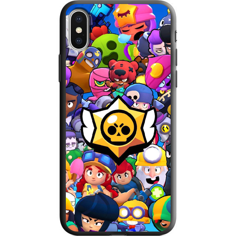 Чохол Boxface iPhone X Brawl Stars Чорний силікон (32139-up2389-38046)