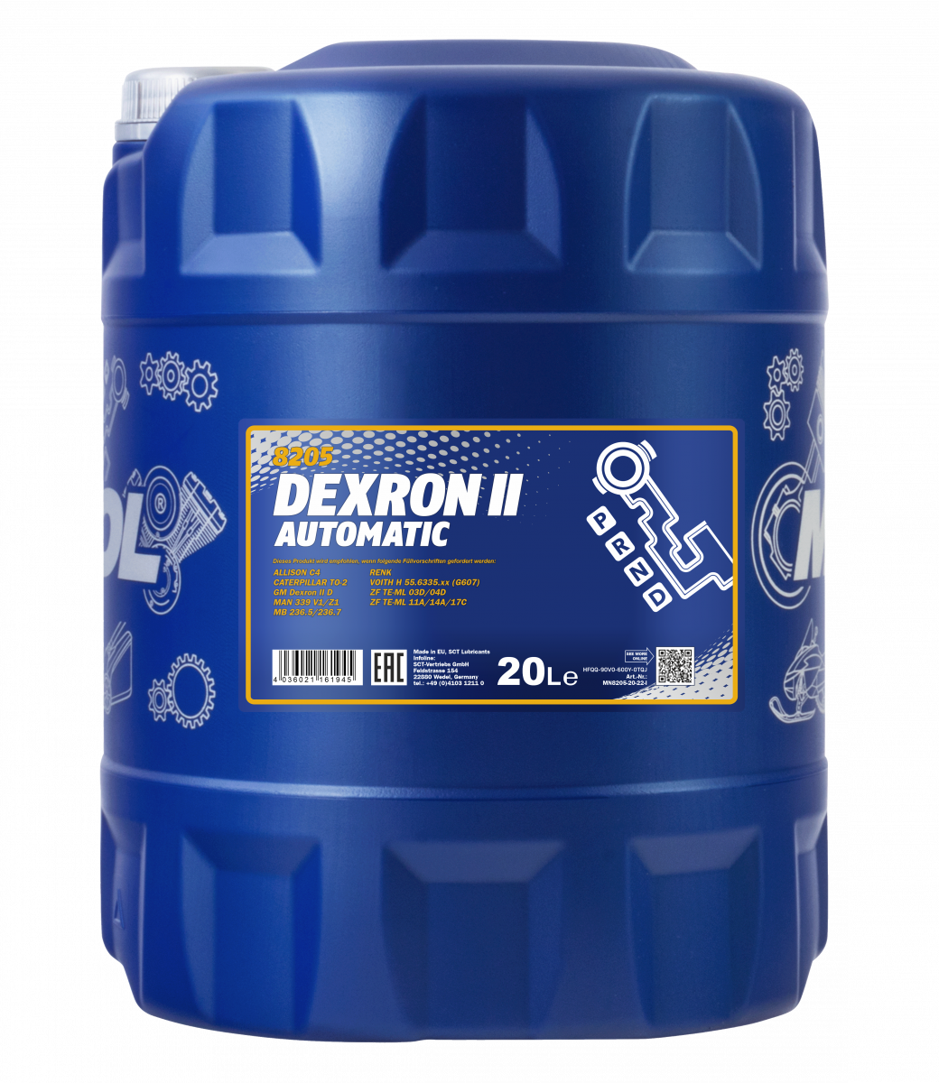 Трансмиссионное масло синтетическое Mannol ATF Dexron II Automatic 8205 20 л (8205-20)