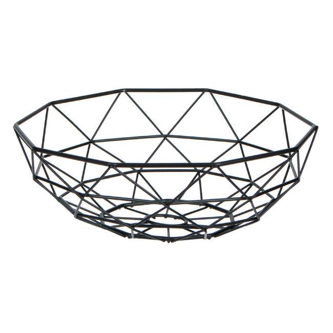 Корзина для фруктов/хлеба лофт металлическая 26x10 см Черный (20KDFB)