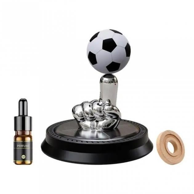 Ароматизатор для авто Футбольний м'яч на сонячній батареї Black (u7q-57i-6b6)