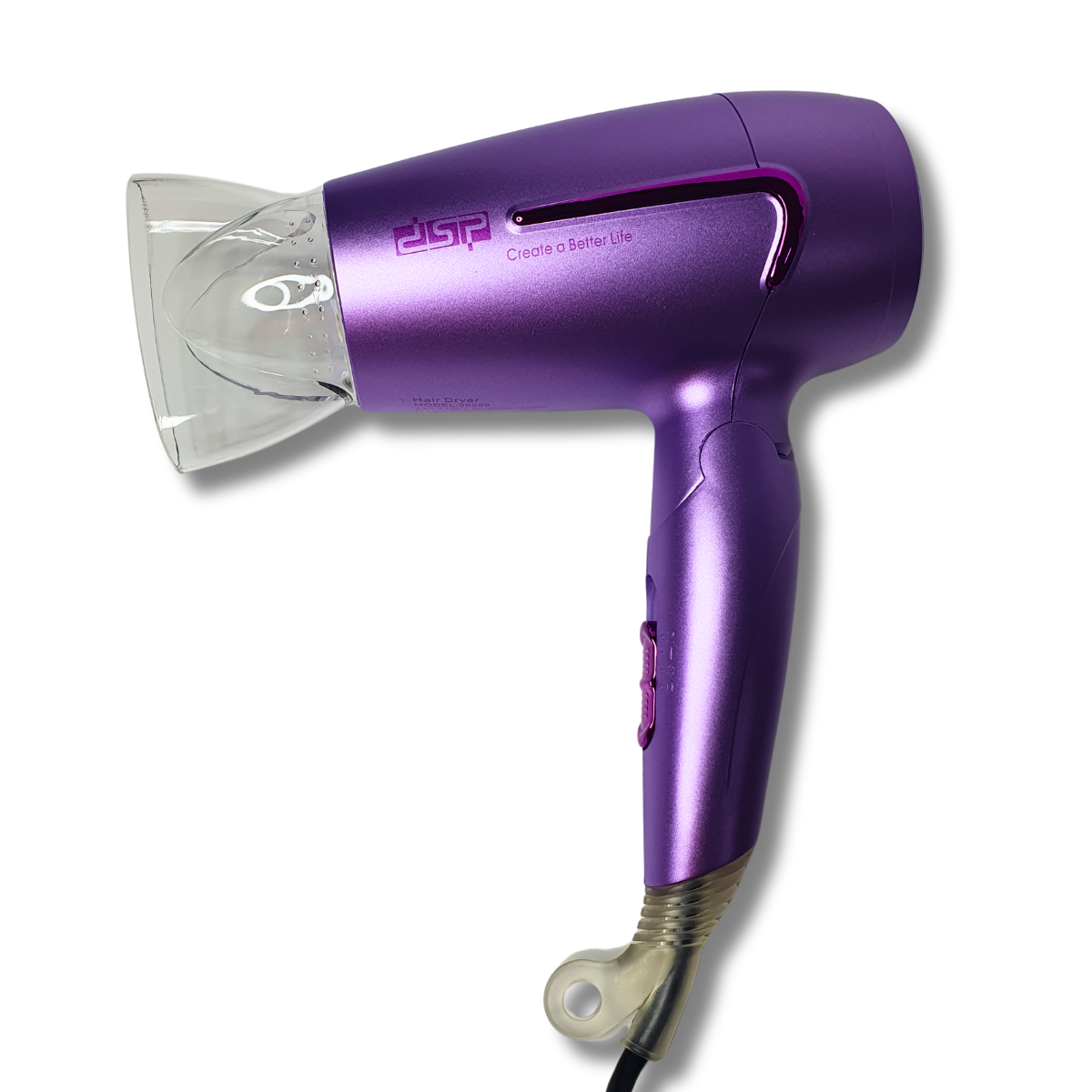 Фен для волос DSP 1200 Вт со складной ручкой Фиолетовый (FDSP-329)