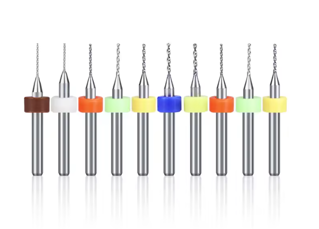 Набор сверл для граверов дремелей 0,6-1,5 мм хвостовик 3,175 мм 10 шт. в кейсе (a9daf300)