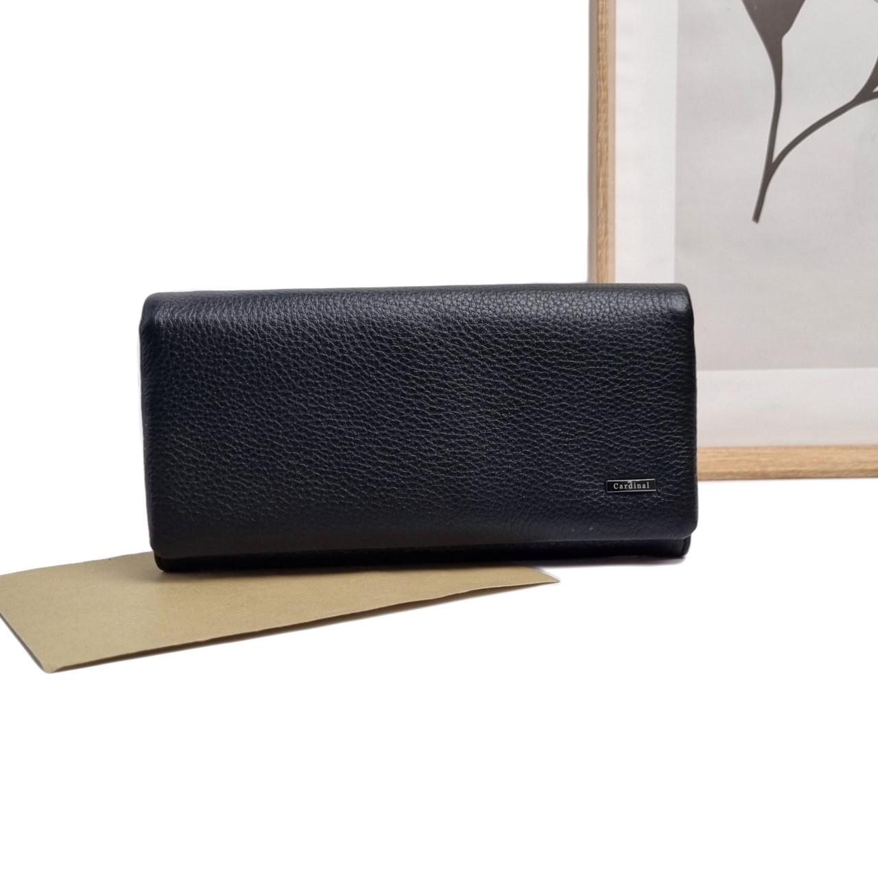 Гаманець жіночий Cardinal на магніті натуральна шкіра Чорний (5242B-01)