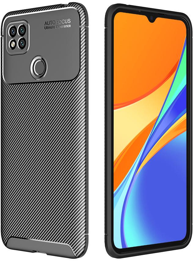 Чохол накладка Auto Focus Carbon для Xiaomi Redmi 9C Black (20072-2B)