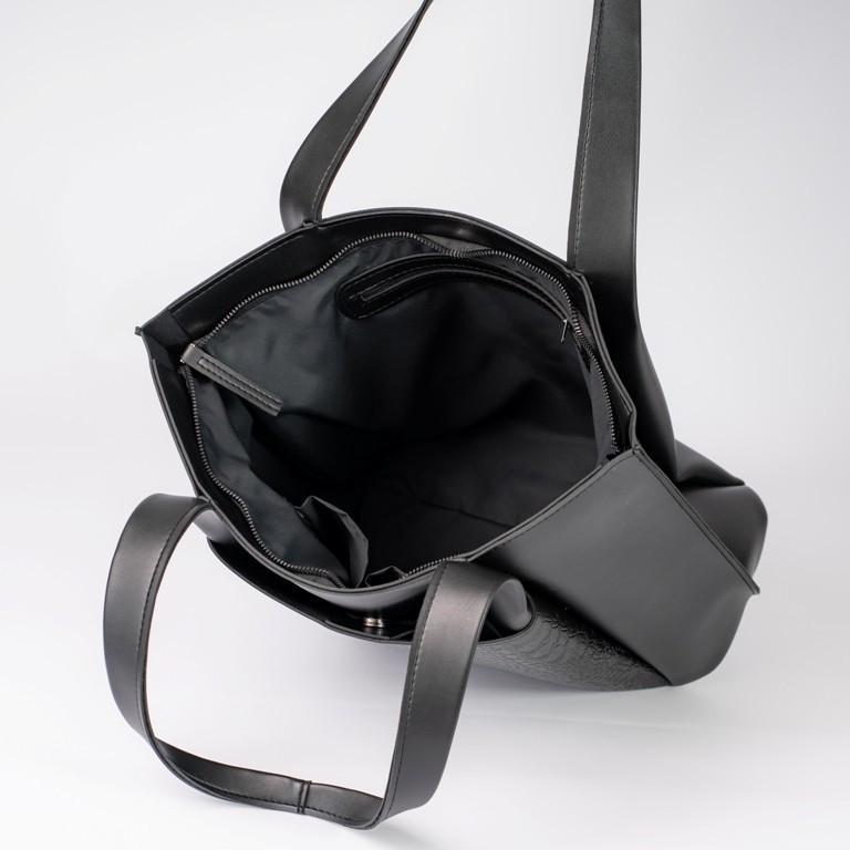 Сумка женская тоут из глаткой экокожи XENIA № 46-21 Черный - фото 3