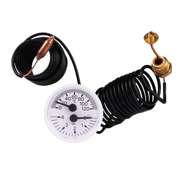 Термоманометр 0-4 бар 0-120 °C для газового котла Ferroli Pegasus/Rendimax/Tantaqua N EL/GN 1 39814770 (00000063335)