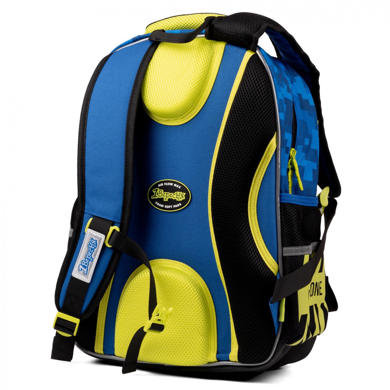 Рюкзак шкільний 1 Вересня Gamer Zone 40,5x29,5x14,5 см 17 л Синій (559515) - фото 5