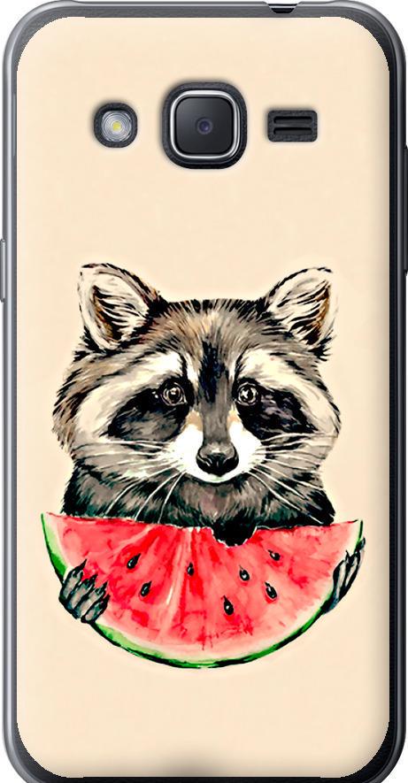 Чехол на Samsung Galaxy J2 J200H Енотик с арбузом (4605u-190-42517)