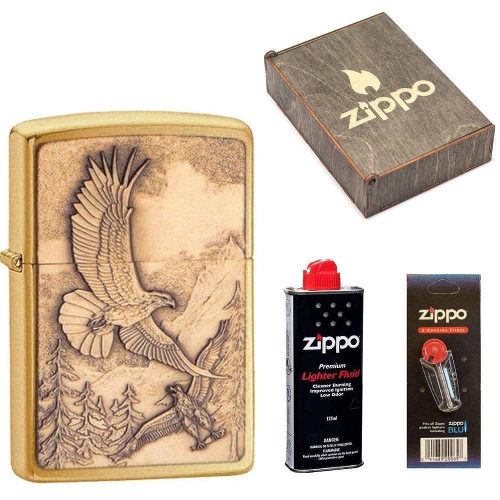 Запальничка ZIPPO Where Eagless Dare бензин/кремені в подарунковій упаковці