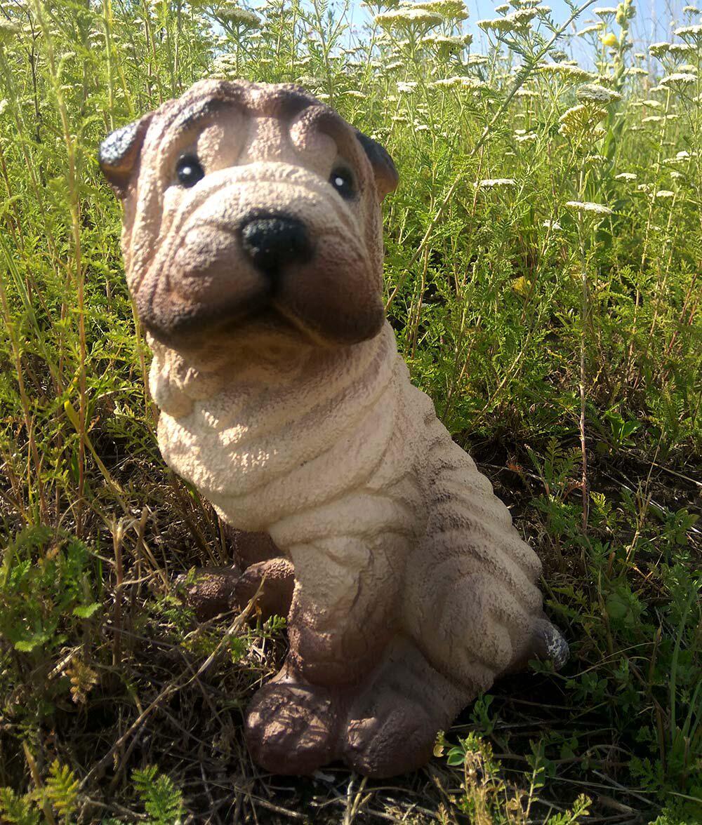 Садовая фигура Шарпей сидящий 23 см (665)