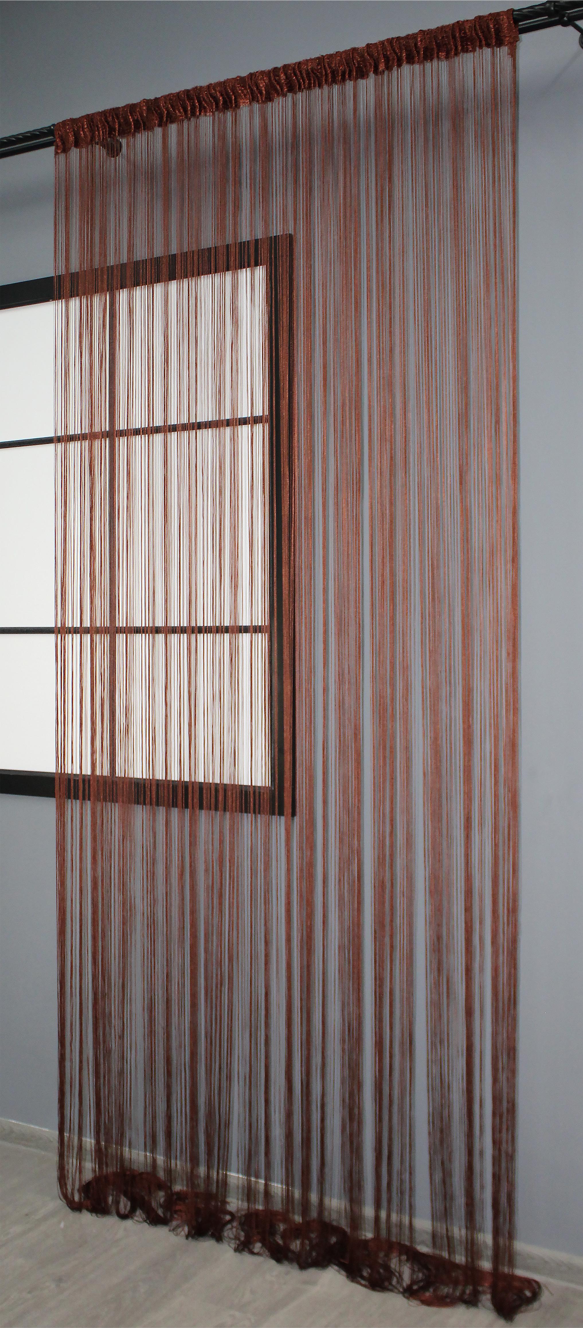 Шторы-нити 300х300 см Коричневый (61-005) - фото 3 Шторы-нити 300х300 см Коричневый (61-005) - фото 3