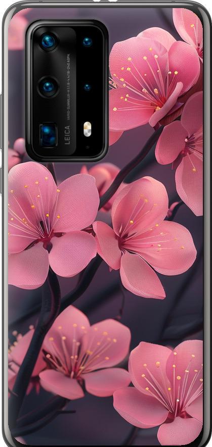 Чехол на Huawei P40 Pro Plus Пурпурная сакура (6075u-1917-42517) Чехол на Huawei P40 Pro Plus Пурпурная сакура (6075u-1917-42517)