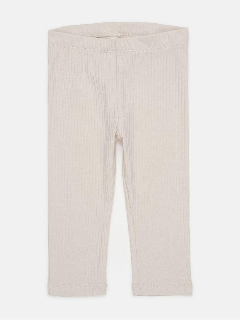 Лосины H&M 674886 рубчик 134 см Молочный