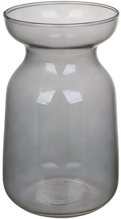 Ваза стеклянная Retro Grace 9х15 см Дымчатый