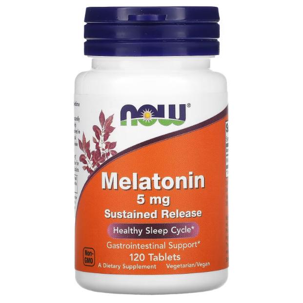 Мелатонін для сну NOW Foods Melatonin 5 mg 120 Tabs